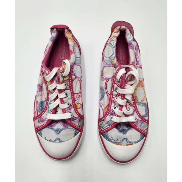 COACH Barrett Signature C Sneakers in Pink Multi Women's Size 9B - Picture 1 of 16